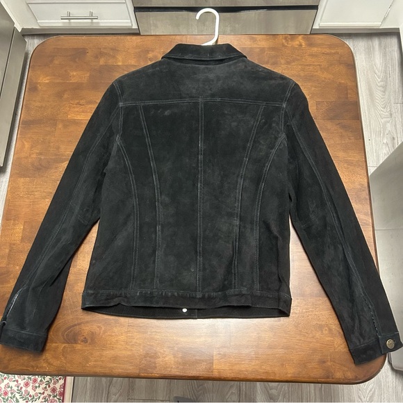 For Joseph Black Lined 100% Suede Leather Basic Jacket Women’s Size M - Picture 3 of 16